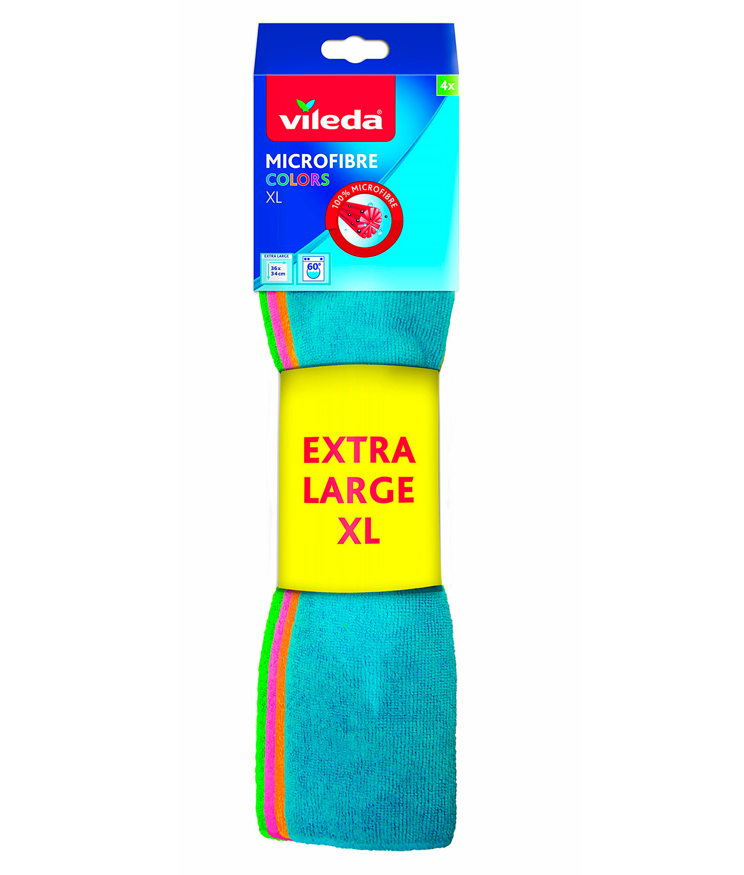 Универсальные салфетки Vileda Colors XL, 4 шт