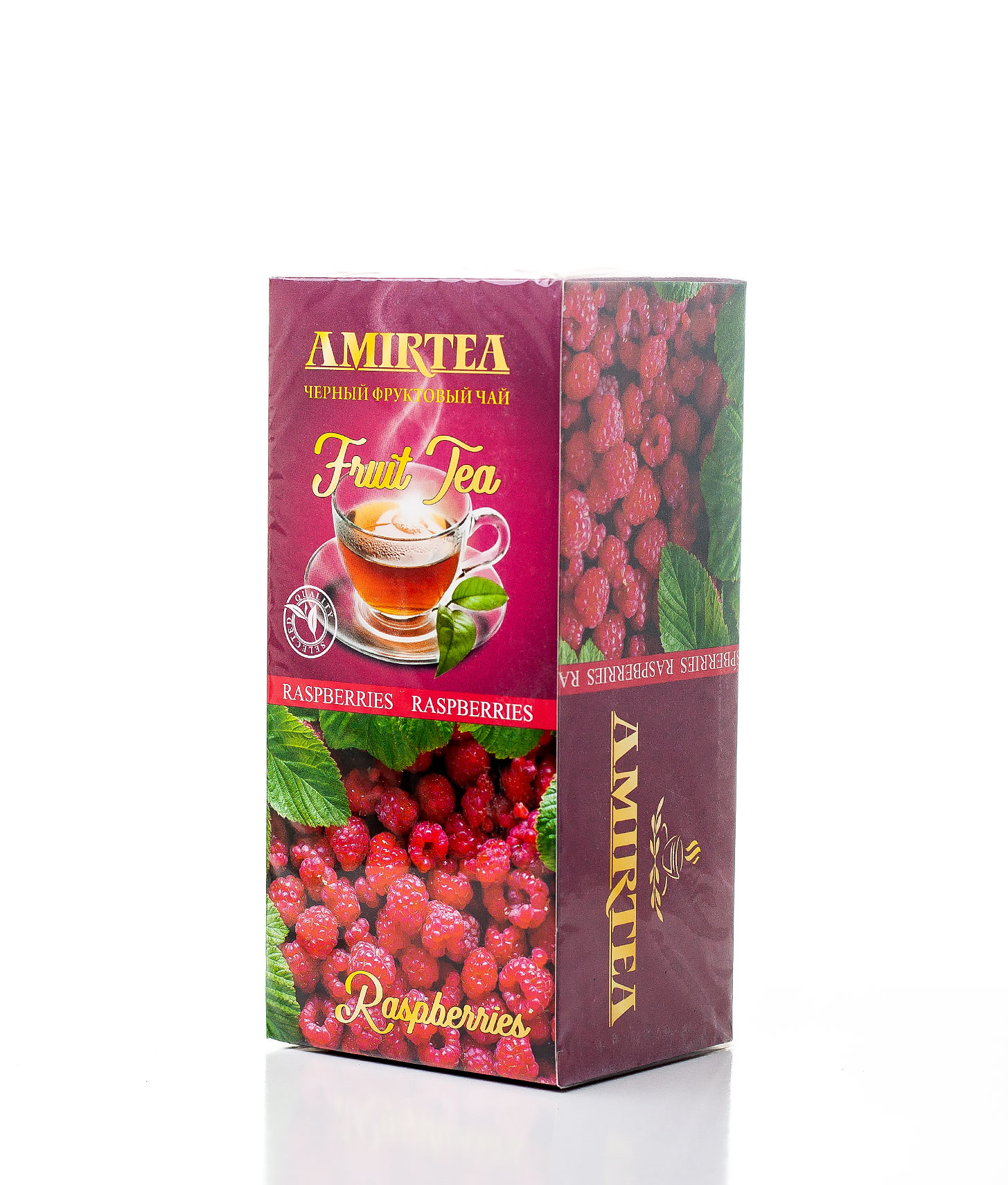 Чай черный со вкусом малины Amirtea 60 г