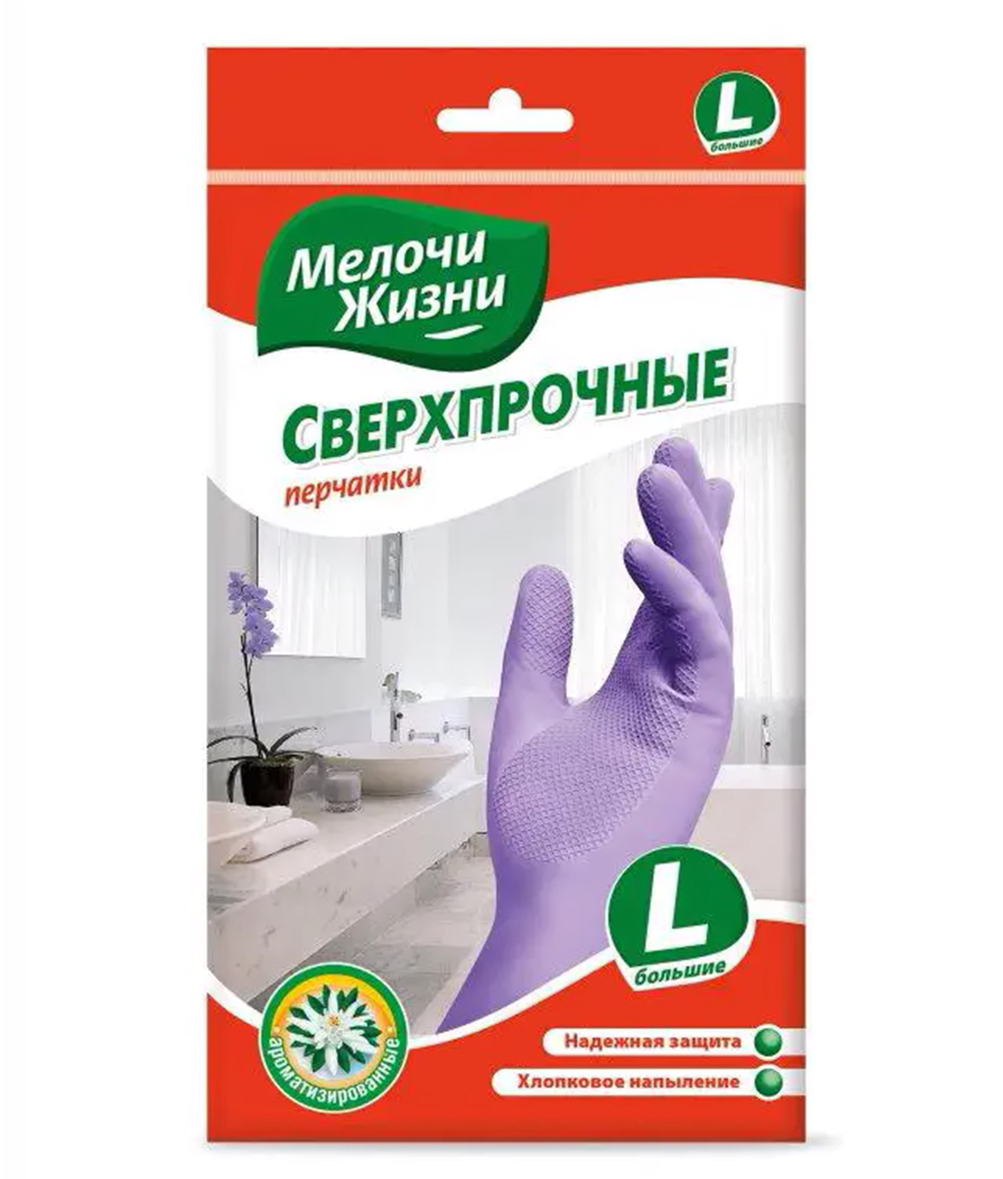Перчатки латексные сверхпрочные L 1пара