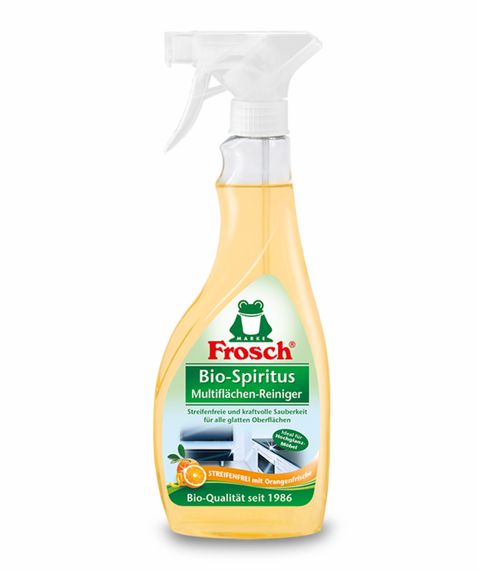 Средство для чистки гладких поверхностей Frosch Био-спирт и Апельсин, 500мл
