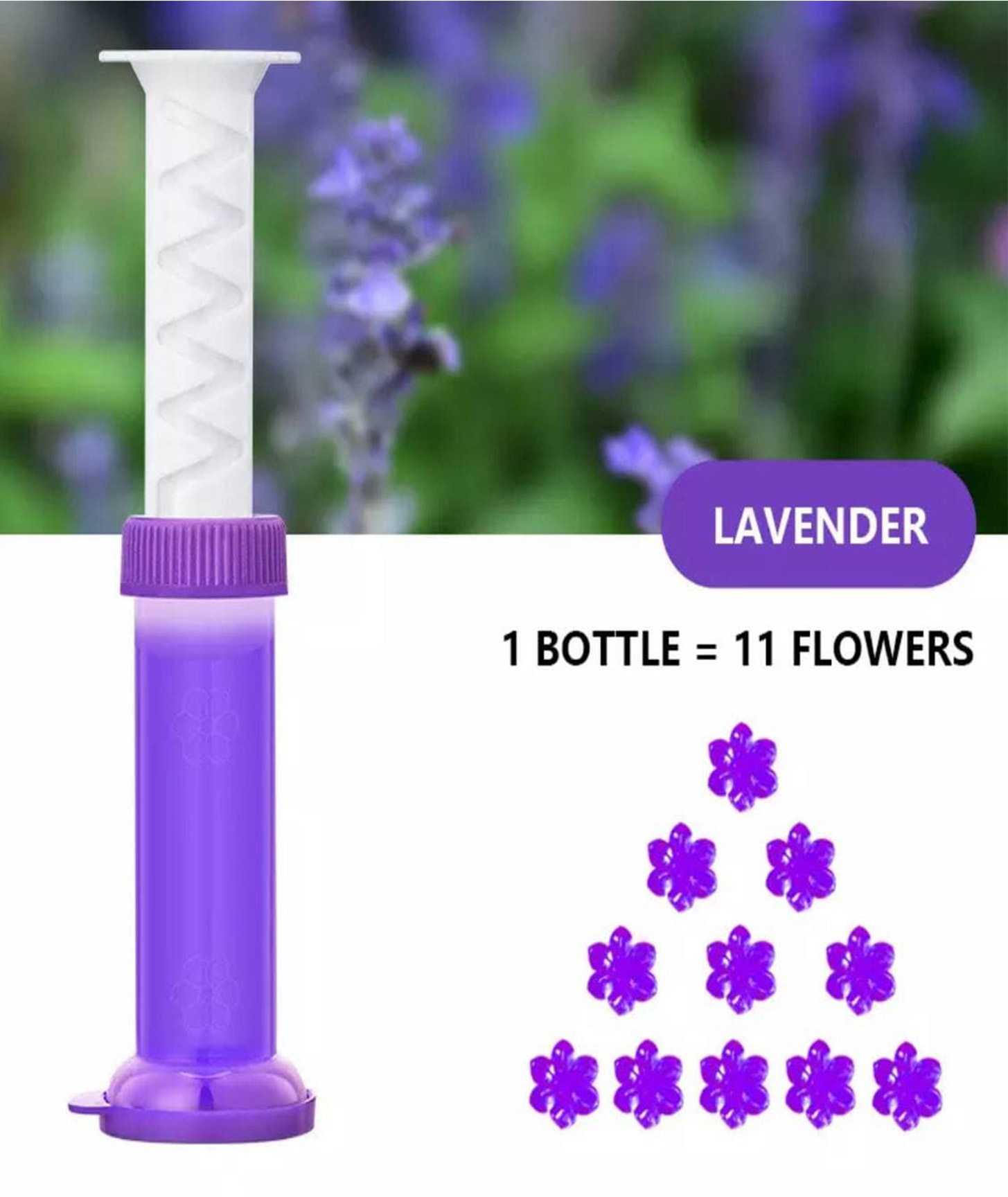 Дезодорирующий очиститель-цветок для унитаза (Лаванда)