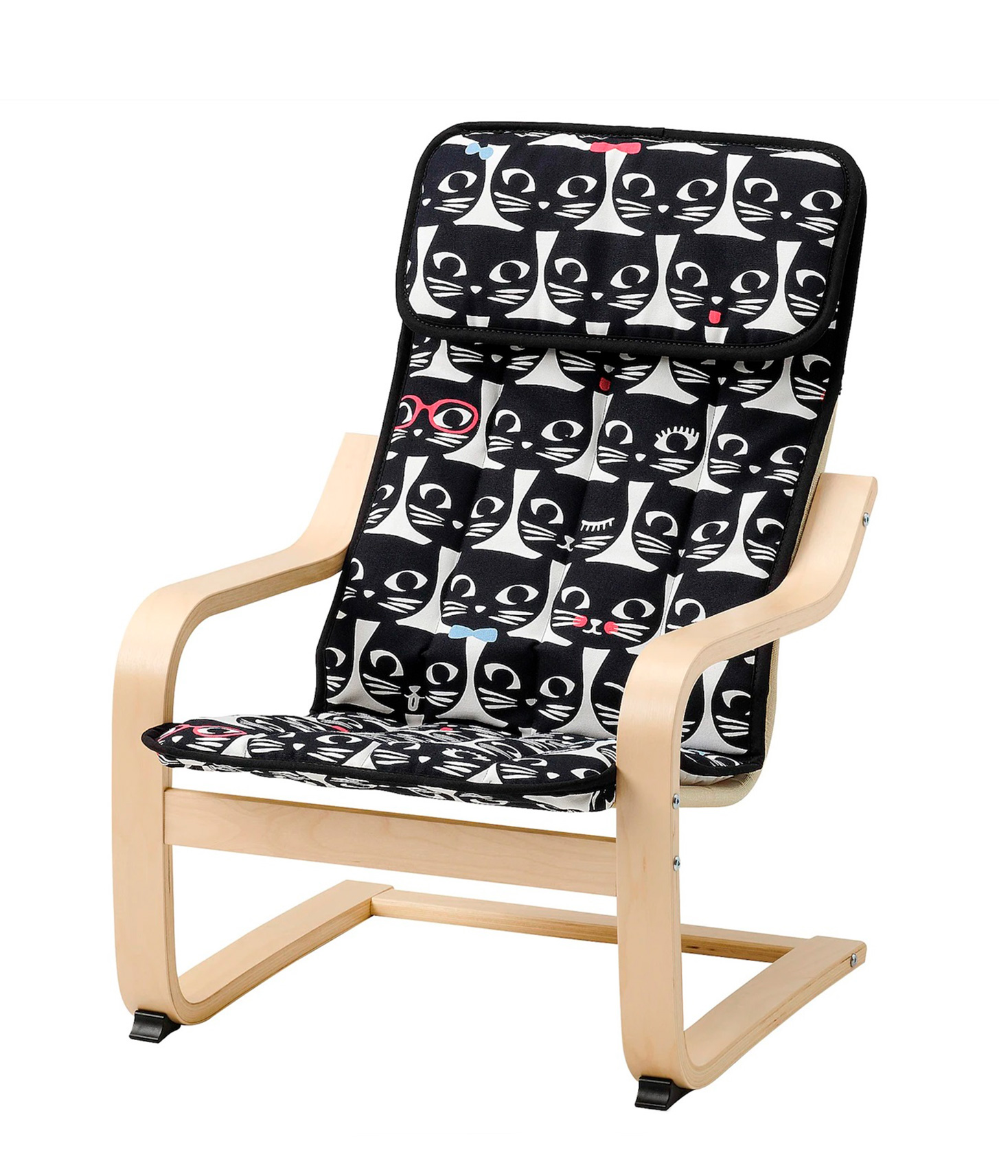 Кресло детское, березовый шпон, Гиссларп орнамент «кошки»