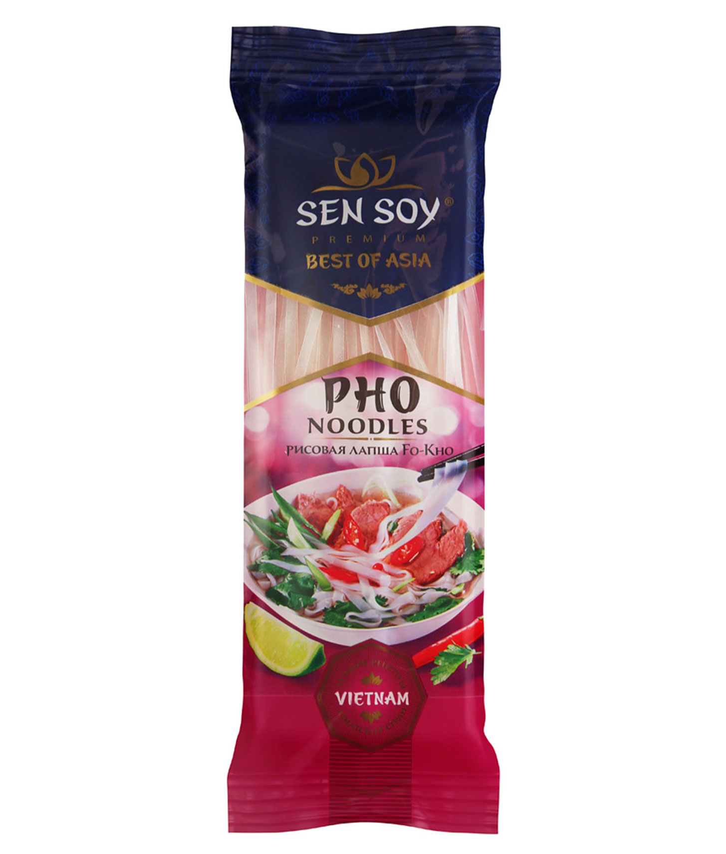 Рисовая лапша Fo-Kho Sen Soy Premium, 200г