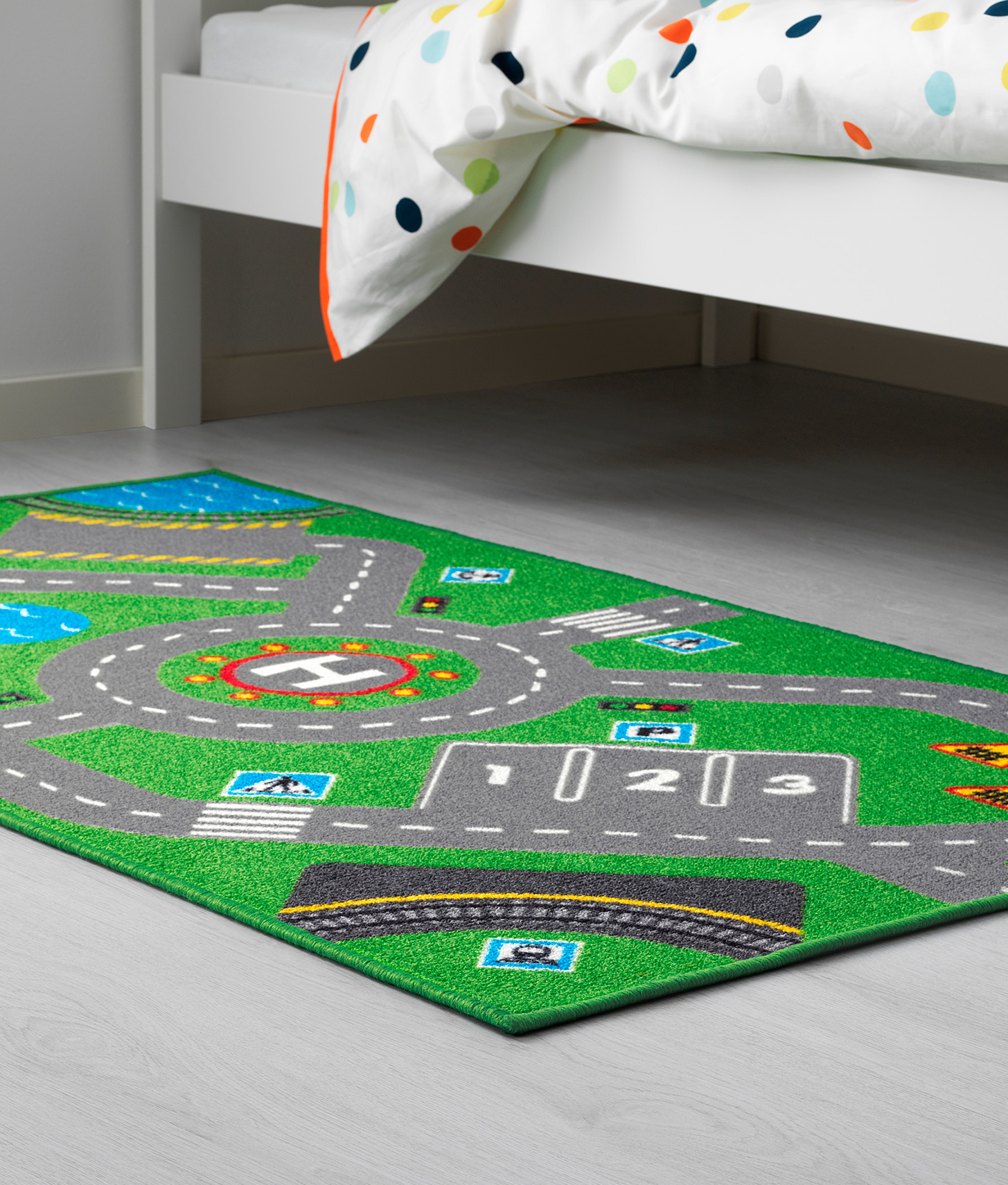 Ковер дорога для детской, с дорожной разметкой, «Сторабу», IKEA