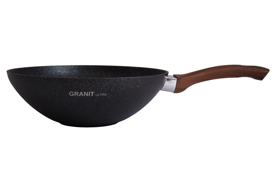 Сковорода WOK (классическая) 280/95мм с ручкой, АП линия "Granit ultra" (original)