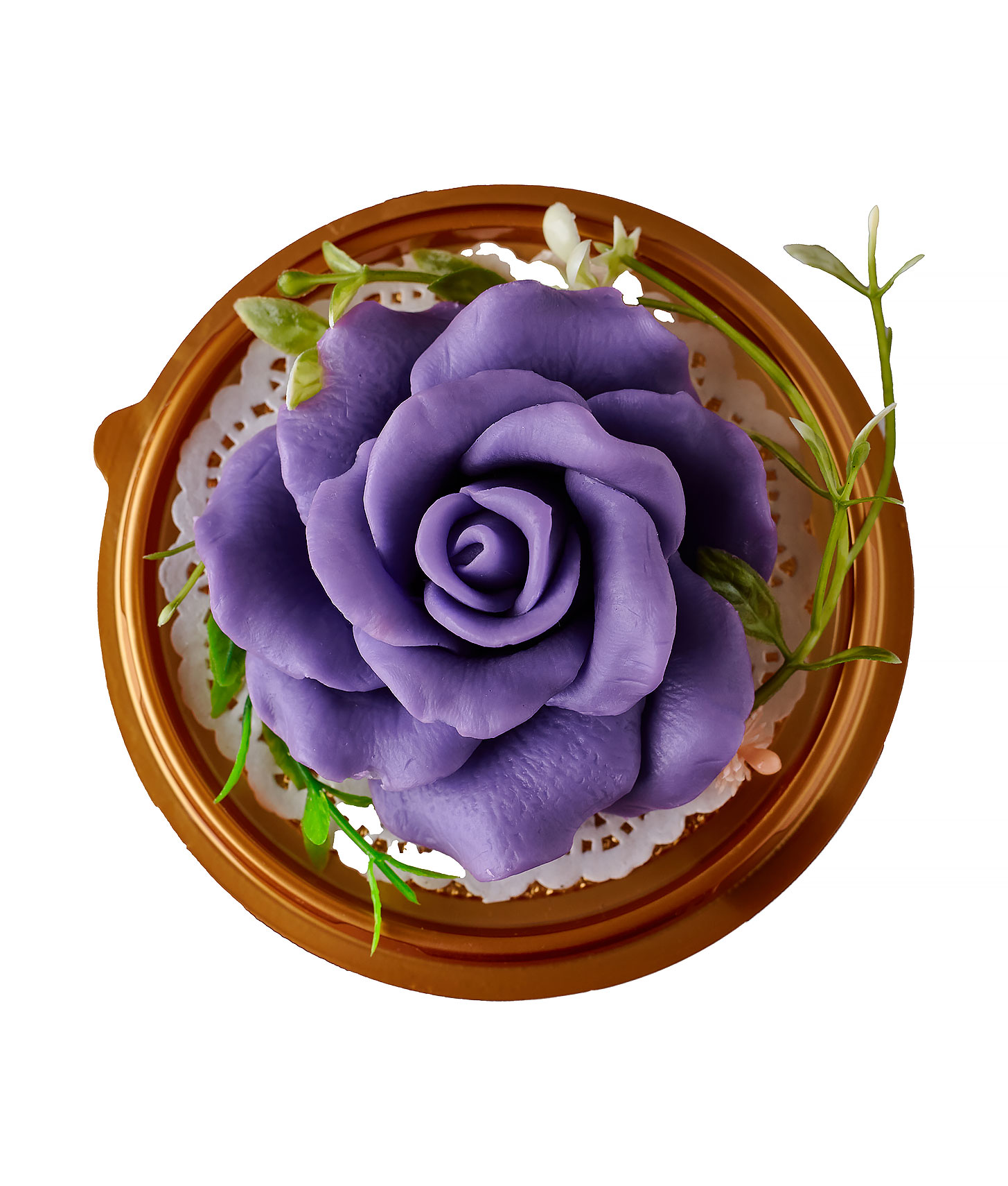 Роза темно-лавандового цвета